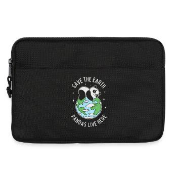 Rettet die Erde, Pandas leben hier - Laptoptasche 13" - Schwarz - Vorne