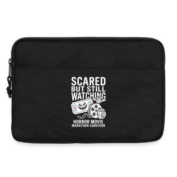 Scared But Still Watching Horror - Laptop bag 13" - black - Front