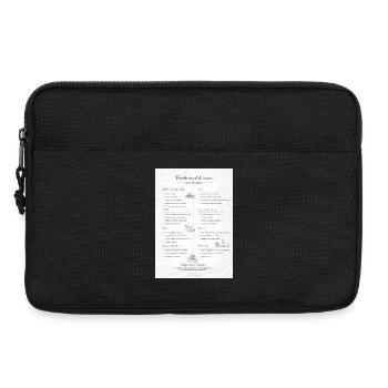 Routine douce pour la maison - Planning de ménage  - Sacoche pour ordinateur portable 13 pouces - noir - Devant