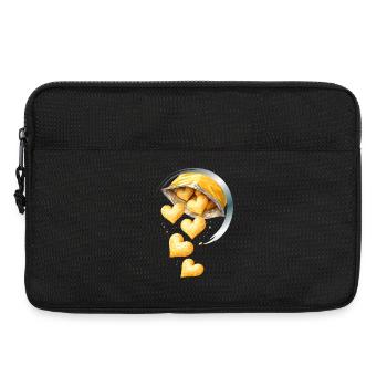 Heart Shaped Chips Illustration - Laptop bag 13" - black - Front