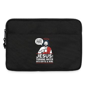 Jesus Kaffee-Wunder Grafik - Laptoptasche 13" - Schwarz - Vorne
