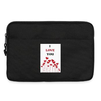 ICH LIEBE DICH. PAAR. GERADE VERHEIRATET. Junggesellinnenabschied - Laptoptasche 13" - Schwarz - Vorne