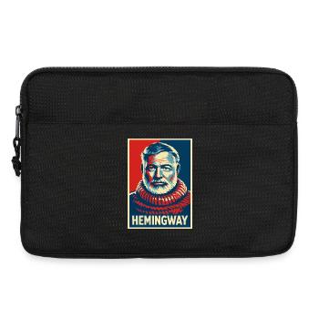 Hemingway Pop Art Portrait - Laptop bag 13" - black - Front