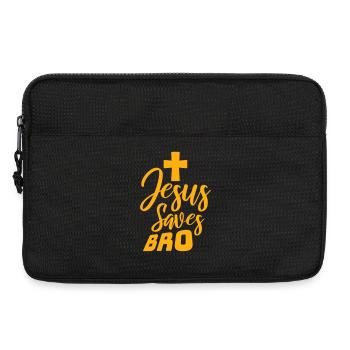 Jésus sauve un frère Dicton religieux drôle Logo de la foi - Sacoche pour ordinateur portable 13 pouces - noir - Devant
