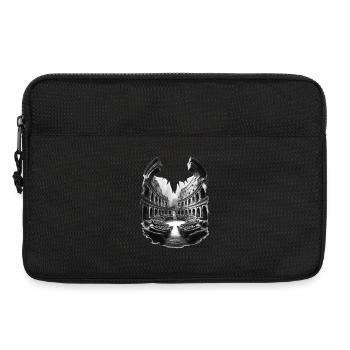Rundes Kolosseum in Ruinen - Laptoptasche 13" - Schwarz - Vorne