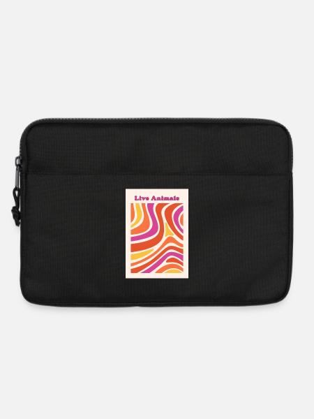 Lebendige Farbwellen - Laptoptasche 13" - Schwarz
