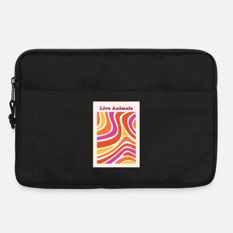 Lebendige Farbwellen - Laptoptasche 13" - Schwarz