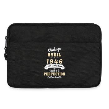 80. Geburtstag – Vintage – April 1946 - Laptoptasche 13" - Schwarz - Vorne
