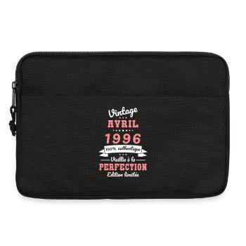 Anniversaire 30 ans - Vintage - Avril 1996 - Sacoche pour ordinateur portable 13 pouces - noir - Devant