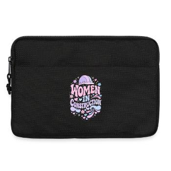 Women in Construction – Pastel Retro - Sacoche pour ordinateur portable 13 pouces - noir - Devant