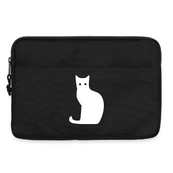 Cat Silhouette Minimal Design Cat Lover Cats - Laptop bag 13" - black - Front