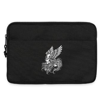 Valkyrie Norse Warrior Mascot Viking Woman - Laptop bag 13" - black - Front
