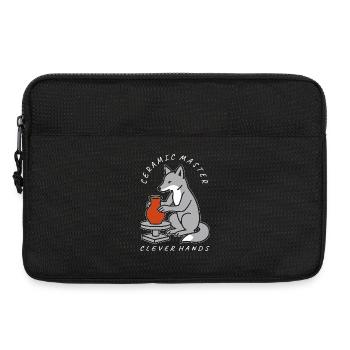 Ceramic Master Fox on Pottery Wheel - Laptop bag 13" - black - Front
