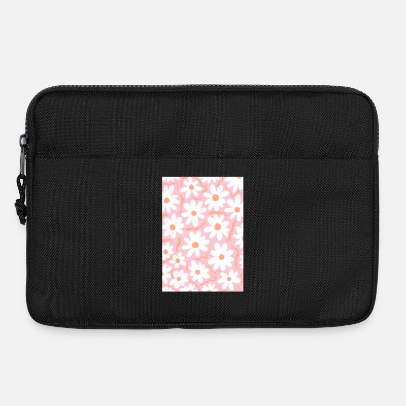 Rosa Gänseblümchen - Laptoptasche 13" - Schwarz