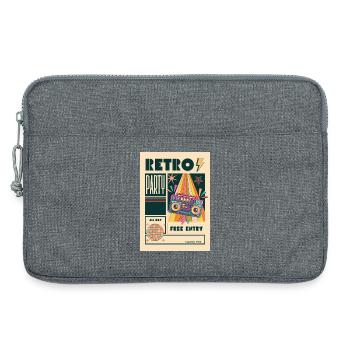 Boombox Boombox Rétro Néon - Sacoche pour ordinateur portable 13 pouces - gris chiné - Devant