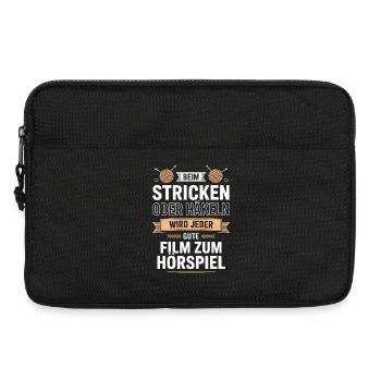 Knit or Crochet: Film Becomes Hörspiel - Laptop bag 13" - black - Front
