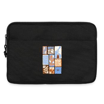 Abstrakte botanische Muster - Laptoptasche 13" - Schwarz - Vorne