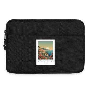 Küstenzauber Côte d'Azur - Laptoptasche 13" - Schwarz - Vorne