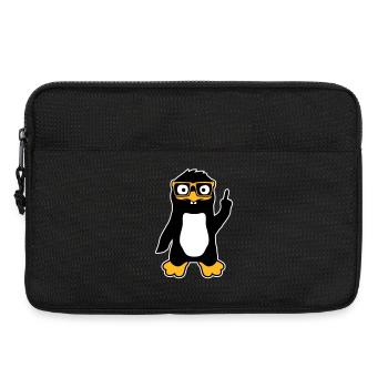 Pinguin Nerd Brille Zeigefinger Selbstgefällig Lus - Laptoptasche 13" - Schwarz - Vorne