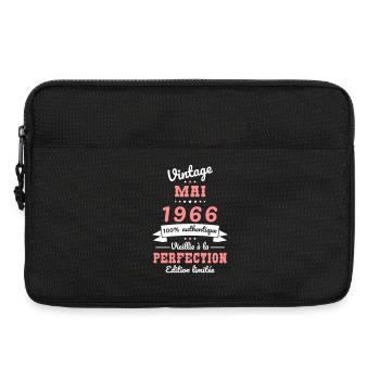 Anniversaire 60 ans - Vintage - Mai 1966 - Sacoche pour ordinateur portable 13 pouces - noir - Devant