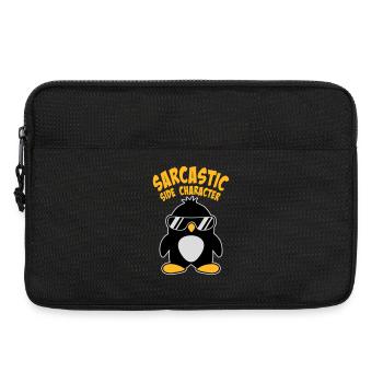 Pinguin Sarcastic Side Character Sonnenbrille Logo - Laptoptasche 13" - Schwarz - Vorne