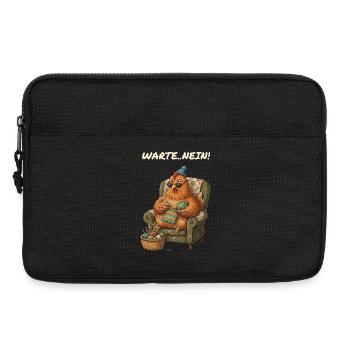 Lustiger Spruch Hühner Mama - Laptoptasche 13" - Schwarz - Vorne