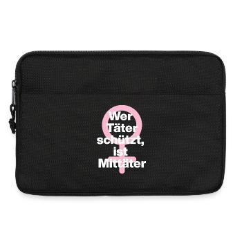 WER TÄTER SCHÜTZT, IST MITTÄTER! ♀ FEMALE EMPOWENT - Laptoptasche 13" - Schwarz - Vorne