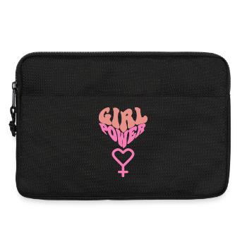 GIRL POWER – CŒUR DE FORCE ! ♀ SŒURS FILLES - Sacoche pour ordinateur portable 13 pouces - noir - Devant