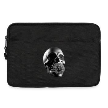 Bitcoin Skull Skull Crypto Design - Sacoche pour ordinateur portable 13 pouces - noir - Devant
