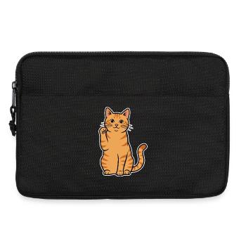 Red Cat Tabby Maneki-Neko Hi Porträt - Laptoptasche 13" - Schwarz - Vorne