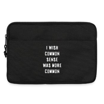 Common Sense Is Missing – Sarcastic Saying - Laptop bag 13" - black - Front