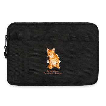 Goldene Seele Orange Katze. - Laptoptasche 13" - Schwarz - Vorne