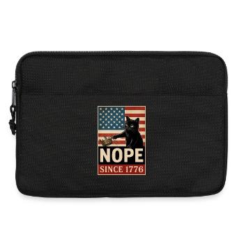 Non, depuis 1776, pas de roi en Amérique, chat. - Sacoche pour ordinateur portable 13 pouces - noir - Devant