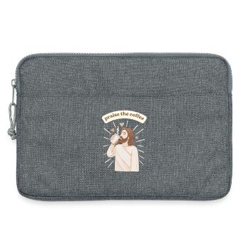 Praise the coffee - weirdpeoplelovethis. - Laptoptasche 13" - Grau meliert - Vorne
