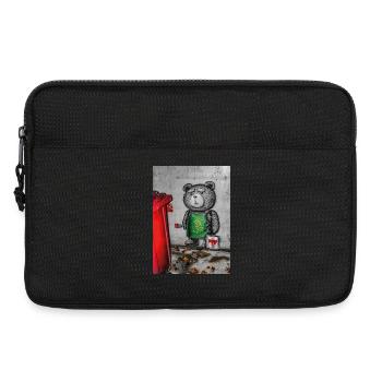 Teddy bear - Laptop bag 13" - black - Front
