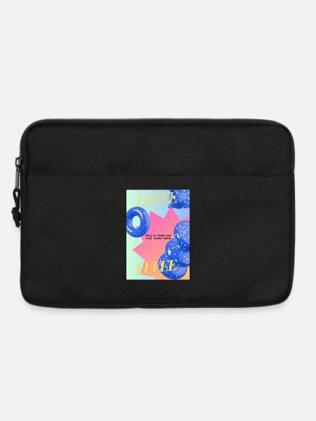 Lebe Dein Tag – bunte Ballon-Explosion - Laptoptasche 13" - Schwarz