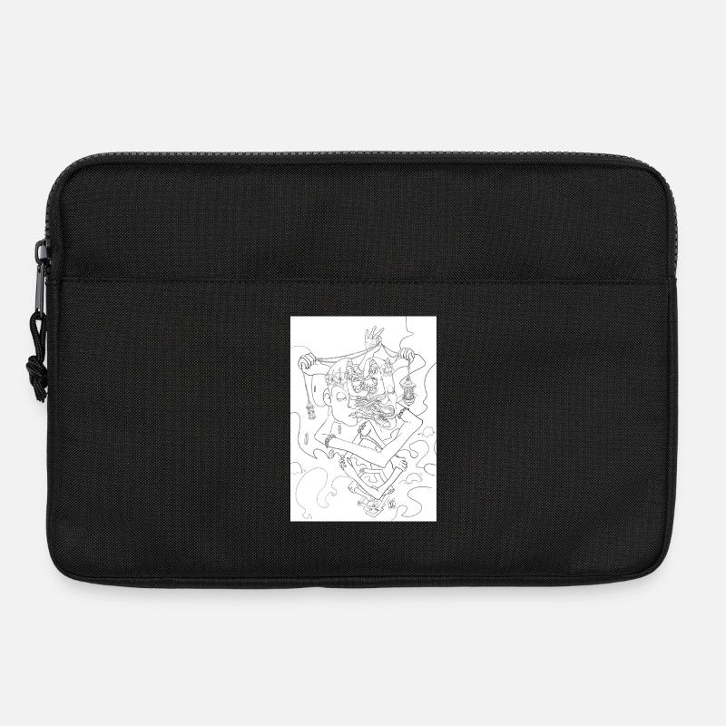 Isolated Craziness, Black and White variant - Laptop bag 13" - black