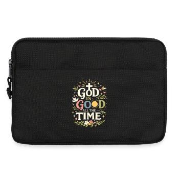 Gott ist gut zu jeder Zeit christlicher Glaube - Laptoptasche 13" - Schwarz - Vorne