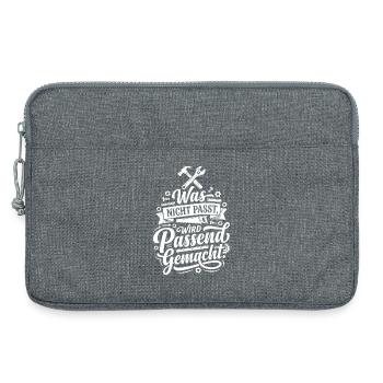 Was nicht passt wird passend gemacht Handwerker - Laptoptasche 13" - Grau meliert - Vorne