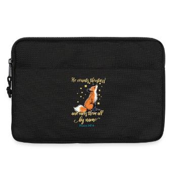 Fox Christian Quote - Laptop bag 13" - black - Front