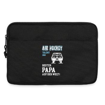 Air Hockey Bester Papa Vater Vatertag Geburtstag - Laptoptasche 13" - Schwarz - Vorne