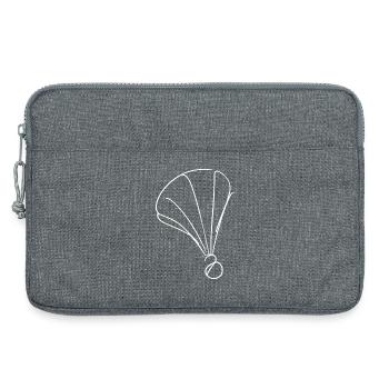 Badminton Drawing - Laptop bag 13" - heather grey - Front
