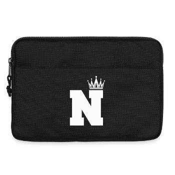buchstabe_N_Krone - Laptoptasche 13" - Schwarz - Vorne