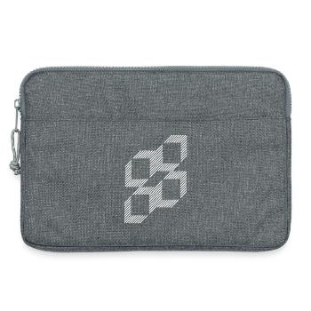 Geometric Stripe Squares Grid - Laptop bag 13" - heather grey - Front