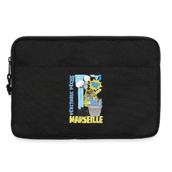 Marseille Poiscaille Fraîche Cartoon - Sacoche pour ordinateur portable 13 pouces - noir - Devant