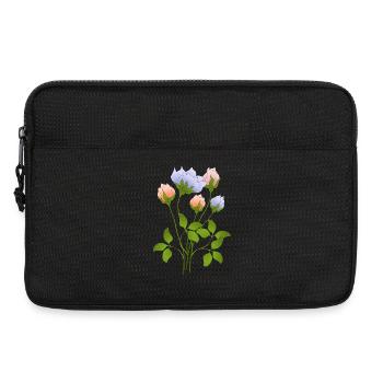 Blumen - Laptoptasche 13" - Schwarz - Vorne