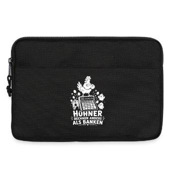 Hühner rechnen anders als Banken - Laptoptasche 13" - Schwarz - Vorne