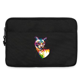 Neon Cat - Sacoche pour ordinateur portable 13 pouces - noir - Devant