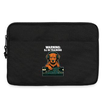 DJ Toller Hund – Avertissement : DJ en formation - Sacoche pour ordinateur portable 13 pouces - noir - Devant