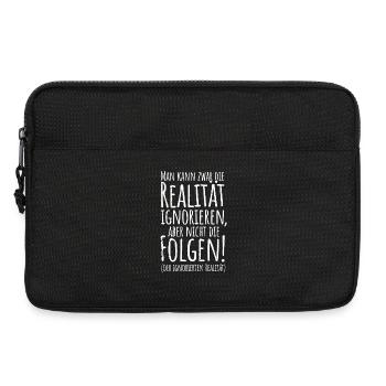 Realität ignoriere - Laptoptasche 13" - Schwarz - Vorne